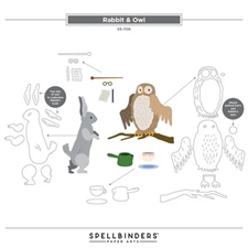 Spellbinders Dies - Say Cheese Classic Pooh Birthday Rabbit & Owl